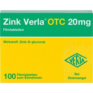 Verla-Pharm Arzneimittel GmbH & Co. KG Zink Verla Otc 20 mg Filmtabletten 100 St