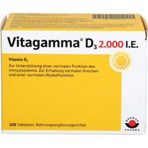 Wörwag Pharma GmbH & Co. KG Vitagamma D3 2.000 I.E. Vitamin D3 Nem Tabletten 200 St
