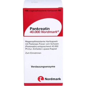 NORDMARK Pharma GmbH Pankreatin 40.000 Nordmark magensaftres.Hartkaps. 100 St