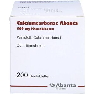 Abanta Pharma GmbH Calciumcarbonat Abanta 500 mg Kautabletten 200 St