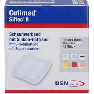 BSN medical GmbH Cutimed Siltec B Schaumverb.15x15 cm m.Haftr. 12 St