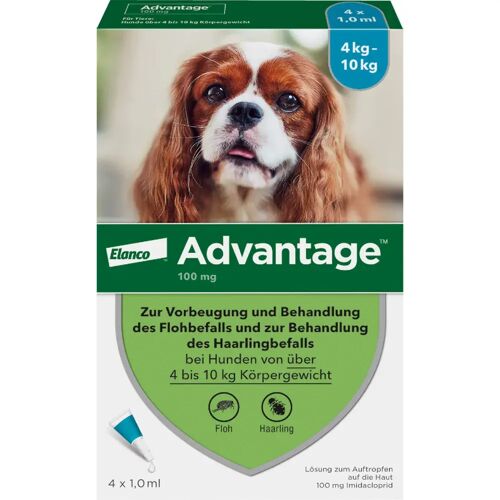 Elanco Deutschland GmbH Advantage 100 Lösung f.Hunde 4-10 kg 4 St