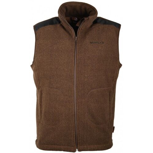 Somlys Herren Faserpelz-Fleeceweste Sherpa Braun XXL