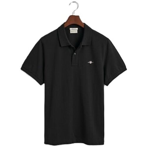 Gant Herren Piqué Poloshirt Shield Black M