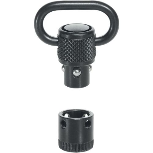 Halder Riemenbügel und Buchse Push & Go 6,0mm in Holz arretierbar 23mm