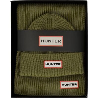 Hunter Boots Unisex Set Mütze/Schal Jura Grün Hunter Boots Unisex Set Mütze/Schal Jura Grün
