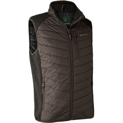 Deerhunter Herren Weste Moor Wattiert mit Strick Brown Leaf M Deerhunter Herren Weste Moor Wattiert mit Strick Brown Leaf M