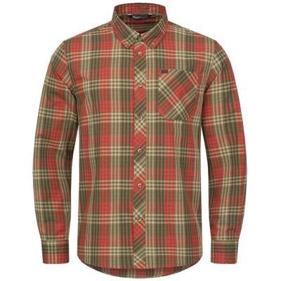 Blaser Herren Leinenhemd Levin Braun/Rot Kariert L Blaser Herren Leinenhemd Levin Braun/Rot Kariert L