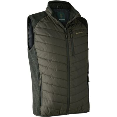 Deerhunter Herren Weste Moor Wattiert mit Strick Timber L Deerhunter Herren Weste Moor Wattiert mit Strick Timber L