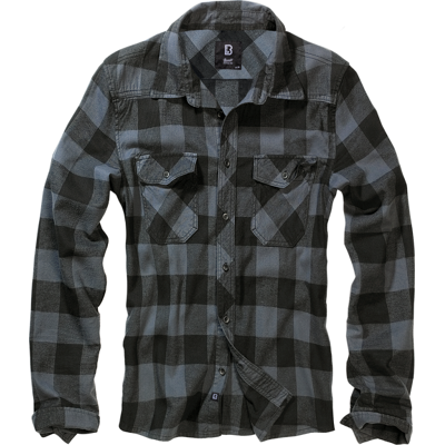 Brandit Herrenhemd Check Shirt Schwarz/Grau S Brandit Herrenhemd Check Shirt Schwarz/Grau S