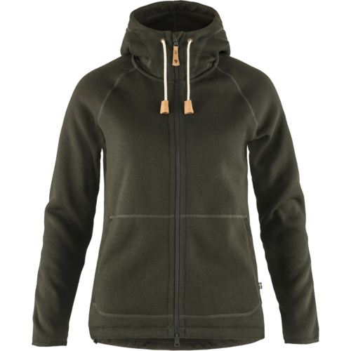 Fjällräven Damen Hoodie Övik Fleece Deep Forest S