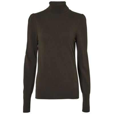 Chevalier Damen Rollkragenpullover Agnes Leather Brown 36W Chevalier Damen Rollkragenpullover Agnes Leather Brown 36W