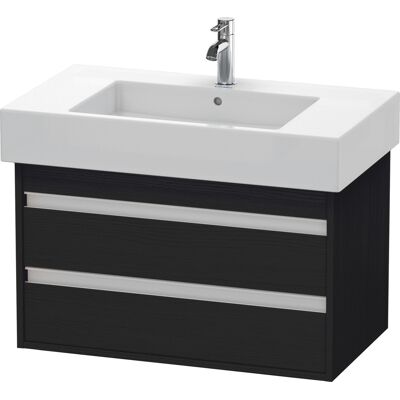 Duravit Ketho Badezimmer-Unterschrank - 2 Schubladen Wandhängend Eiche Schwarz - 80x45.5 cm Duravit Ketho Badezimmer-Unterschrank - 2 Schubladen Wandhängend Eiche Schwarz - 80x45.5 cm