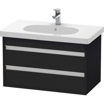 Duravit Ketho Waschtischunterbau - Eiche Schwarz - 2 Schubkästen - Wandhängend Duravit Ketho Waschtischunterbau - Eiche Schwarz - 2 Schubkästen - Wandhängend