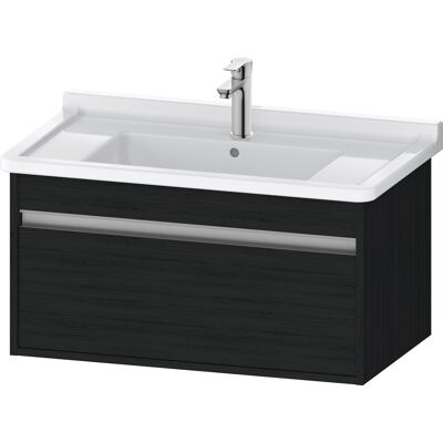 Duravit Ketho Wandhängender Waschtischunterbau - Eiche Schwarz Matt Duravit Ketho Wandhängender Waschtischunterbau - Eiche Schwarz Matt