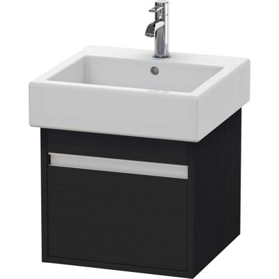 Duravit Ketho Wandhängender Waschtischunterschrank - Eiche Schwarz Matt, 1 Auszug Duravit Ketho Wandhängender Waschtischunterschrank - Eiche Schwarz Matt, 1 Auszug