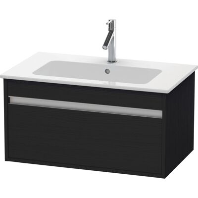 Duravit Ketho Wandhängender Waschtischunterschrank Eiche Schwarz Matt Duravit Ketho Wandhängender Waschtischunterschrank Eiche Schwarz Matt