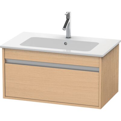 Duravit Ketho Wandhängender Waschtischunterschrank - Natur Eiche, 1 Schublade, 80x47,5x41cm Duravit Ketho Wandhängender Waschtischunterschrank - Natur Eiche, 1 Schublade, 80x47,5x41cm