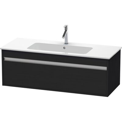 Duravit Ketho Wandhängender Waschtischunterschrank - Eiche Schwarz Matt - 1 Schublade - Badezimmermöbel Duravit Ketho Wandhängender Waschtischunterschrank - Eiche Schwarz Matt - 1 Schublade - Badezimmermöbel