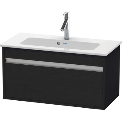 Duravit Ketho Wandhängender Waschtisch - Eiche Schwarz Matt - Unterschrank Duravit Ketho Wandhängender Waschtisch - Eiche Schwarz Matt - Unterschrank