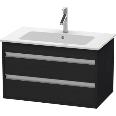 Duravit Ketho Waschtischunterbau - Eiche Schwarz Matt, 2 Schubkästen, Wandhängend Duravit Ketho Waschtischunterbau - Eiche Schwarz Matt, 2 Schubkästen, Wandhängend