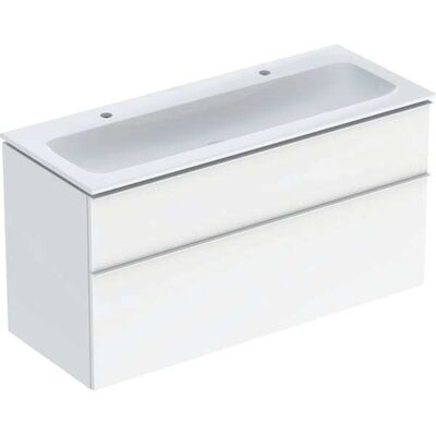 Geberit iCon Wand-Waschtisch-Set - Zwei Schubladen, 120cm, Weiß Geberit iCon Wand-Waschtisch-Set - Zwei Schubladen, 120cm, Weiß