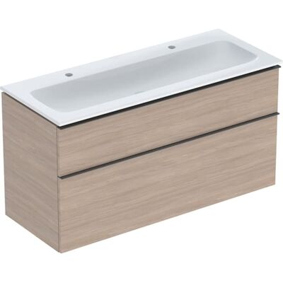 Geberit iCon Badezimmer-Set - 120x63x48 cm, Weiß, Holzstruktur Geberit iCon Badezimmer-Set - 120x63x48 cm, Weiß, Holzstruktur