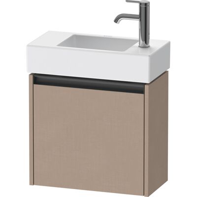 Duravit Ketho.2 Wandhängender Waschtischunterschrank - 1 Tür - Leinen Dekor Duravit Ketho.2 Wandhängender Waschtischunterschrank - 1 Tür - Leinen Dekor
