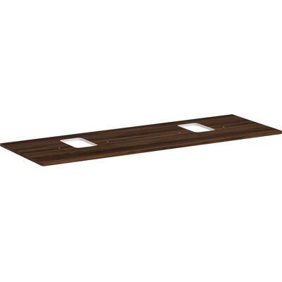 Hansgrohe Xelu Q Konsole - 2 Ausschnitte - 1560x550 mm - Nussbaum Dunkel Hansgrohe Xelu Q Konsole - 2 Ausschnitte - 1560x550 mm - Nussbaum Dunkel