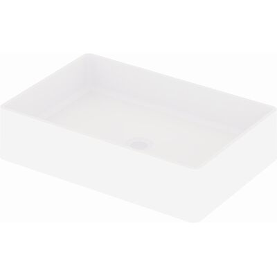 Steinberg Mattweiß Eckiger SolidSurface Aufsatzwaschtisch - Waschbecken Steinberg Mattweiß Eckiger SolidSurface Aufsatzwaschtisch - Waschbecken