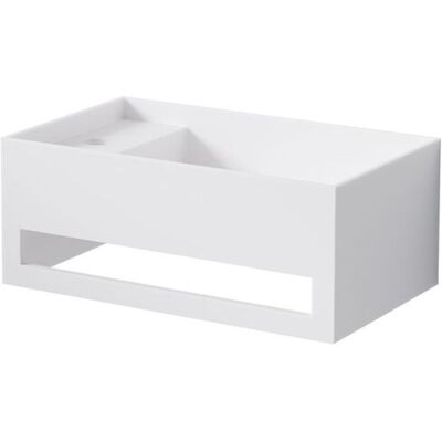 Steinberg Serie 440 Wand-Waschtisch, mit Überlauf, mit Hahnloch links, 500x300x200mm, SOLIDSurface, 4407010W Steinberg Serie 440 Wand-Waschtisch, mit Überlauf, mit Hahnloch links, 500x300x200mm, SOLIDSurface, 4407010W