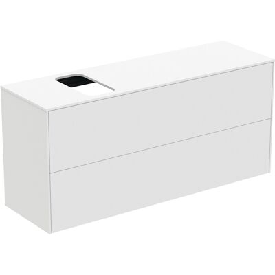 Ideal Standard Waschtischunterschrank, 2 Auszüge, Ausschnitt wahlweise links/rechts, 1202x373x550mm, T3950Y1 Ideal Standard Waschtischunterschrank, 2 Auszüge, Ausschnitt wahlweise links/rechts, 1202x373x550mm, T3950Y1