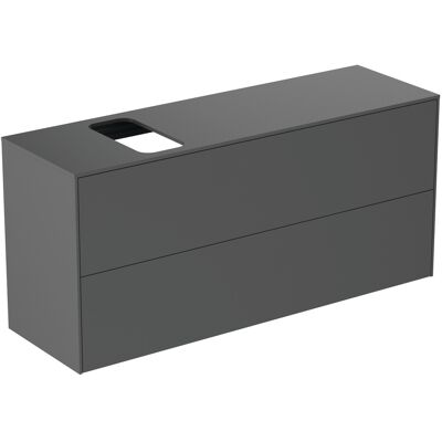 Ideal Standard Waschtischunterschrank, 2 Auszüge, Ausschnitt wahlweise links/rechts, 1202x373x550mm, T3950Y2 Ideal Standard Waschtischunterschrank, 2 Auszüge, Ausschnitt wahlweise links/rechts, 1202x373x550mm, T3950Y2