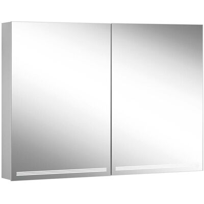 Schneider GRACE LED Spiegelschrank - 2 Türen, silber, 995x120x700mm Schneider GRACE LED Spiegelschrank - 2 Türen, silber, 995x120x700mm