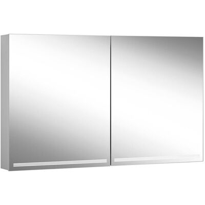 Schneider LED Spiegelschrank - 2 Türen, 60/60cm, Silber eloxiert - Spiegelschrank Schneider LED Spiegelschrank - 2 Türen, 60/60cm, Silber eloxiert - Spiegelschrank