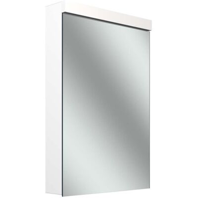 Schneider LOWLINE Plus LED Lichtspiegelschrank - 1 Tür, Wechselbarer Anschlag, Steckdose rechts Schneider LOWLINE Plus LED Lichtspiegelschrank - 1 Tür, Wechselbarer Anschlag, Steckdose rechts