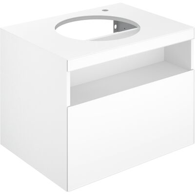 Keuco Stageline Waschtisch - 65cm, Rechts Hahnloch, Wandmontage Keuco Stageline Waschtisch - 65cm, Rechts Hahnloch, Wandmontage