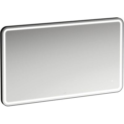LAUFEN BASE 2.0 Spiegel, LED-Beleuchtung, Touch Sensorschalter, eckig, Aluminiumrahmen schwarz matt, H4443831084501 LAUFEN BASE 2.0 Spiegel, LED-Beleuchtung, Touch Sensorschalter, eckig, Aluminiumrahmen schwarz matt, H4443831084501