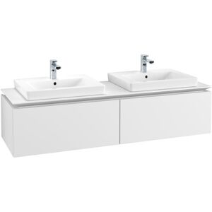 Villeroy und Boch AG Villeroy & Boch Legato Waschtischunterschrank B676, 1600x380x500mm, 2 Waschtische, Farbe: White Matt