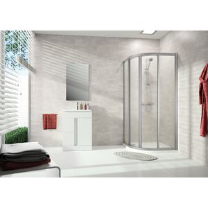 Hüppe Alpha 2 Silber Viertelkreis Gleittür Hüppe Alpha 2 Silber Viertelkreis Gleittür