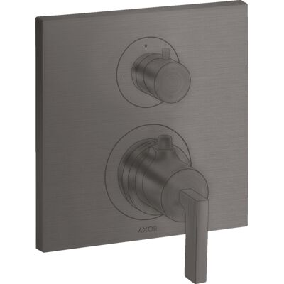 Hansgrohe Axor Citterio Thermostat - Brushed Black Chrome - Wandmontage Hansgrohe Axor Citterio Thermostat - Brushed Black Chrome - Wandmontage
