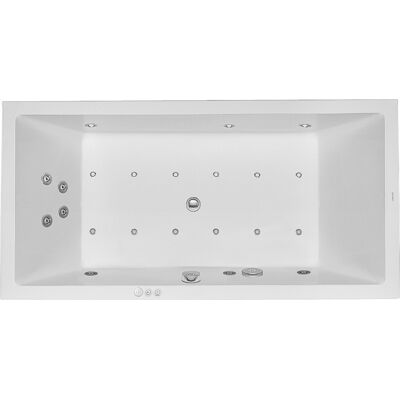 Duravit Starck Whirlpool, Einbauversion, 2 Rückenschrägen, Gestell, Ab- und Überlaufgarnitur chrom, Combi-System P, 1800x900mm, 760052000CP1000 Duravit Starck Whirlpool, Einbauversion, 2 Rückenschrägen, Gestell, Ab- und Überlaufgarnitur chrom, Combi-System P, 1800x900mm, 760052000CP1000