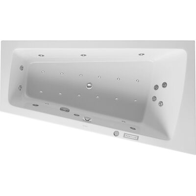 Duravit Paiova Whirlpool, Einbauversion, 1 Rückenschräge rechts, Gestell, Ab- und Überlaufgarnitur chrom, Combi-System E, 1700x1000mm, 760213000CE1000 Duravit Paiova Whirlpool, Einbauversion, 1 Rückenschräge rechts, Gestell, Ab- und Überlaufgarnitur chrom, Combi-System E, 1700x1000mm, 760213000CE1000