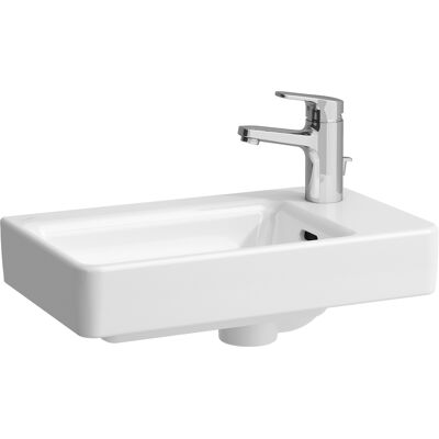 Laufen Weiß Badezimmerbecken - Kompakt, linksseitiger Abfluss, Überlauf, 48x28cm Laufen Weiß Badezimmerbecken - Kompakt, linksseitiger Abfluss, Überlauf, 48x28cm