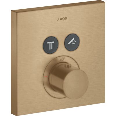 Hansgrohe Axor Starck ShowerSelect Quaders Thermostat - 2 Verbraucher, Brushed Bronze Hansgrohe Axor Starck ShowerSelect Quaders Thermostat - 2 Verbraucher, Brushed Bronze