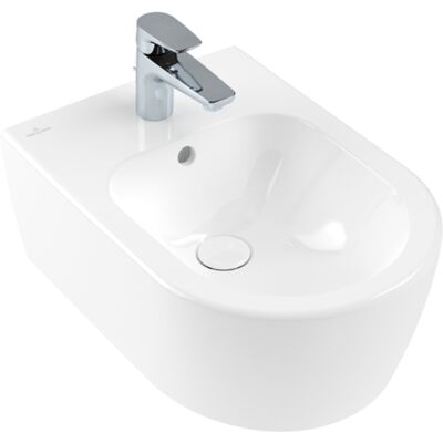 Villeroy & Boch Avento Bidet - Weiß, 370x530mm, 1 Hahnloch, CeramicPlus Villeroy & Boch Avento Bidet - Weiß, 370x530mm, 1 Hahnloch, CeramicPlus