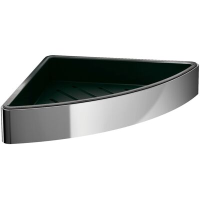 Emco Loft Eckschwammkorb - Versteckte Wandmontage - Chrom/Schwarz Emco Loft Eckschwammkorb - Versteckte Wandmontage - Chrom/Schwarz
