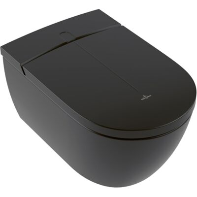 Villeroy & Boch ViClean-I100 - Dusch-WC, Oval, Schwarz, 385x595mm Villeroy & Boch ViClean-I100 - Dusch-WC, Oval, Schwarz, 385x595mm