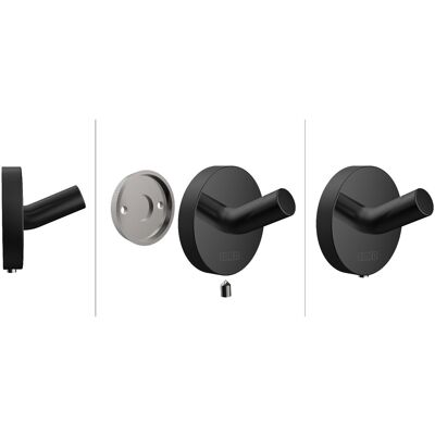 Emco Modell 437513300 - Rund Schwarz Handtuchhaken Emco Modell 437513300 - Rund Schwarz Handtuchhaken