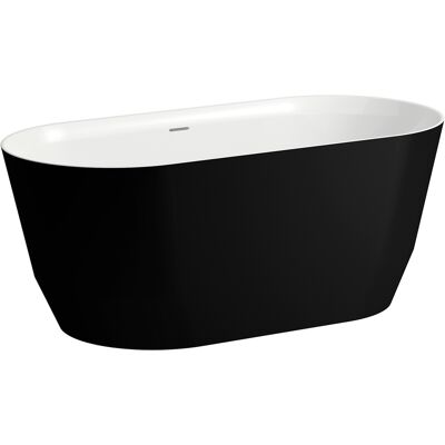 Laufen PRO Badewanne - Freistehend, 1500x700x590mm, Schwarz matt außen / Weiß glänzend innen - Badewanne Laufen PRO Badewanne - Freistehend, 1500x700x590mm, Schwarz matt außen / Weiß glänzend innen - Badewanne